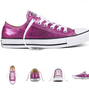 Metallic hot pink converse